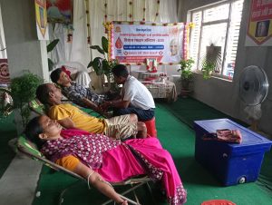 सिजुवामा ब्रम्हाकुमारी राजयोग सेवा केन्द्रद्वारा खुल्ला रक्तदान